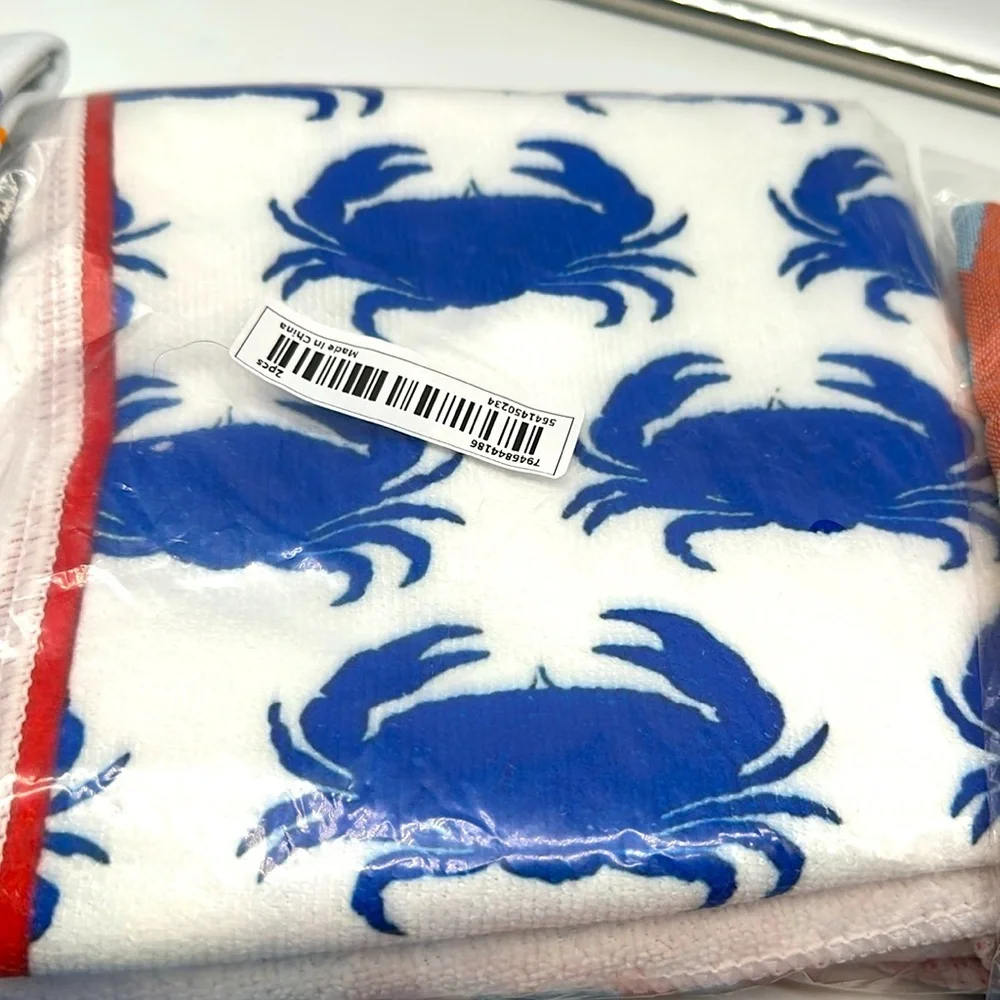 Ocean Beach Kitchen Dish or Hand Towels NWT